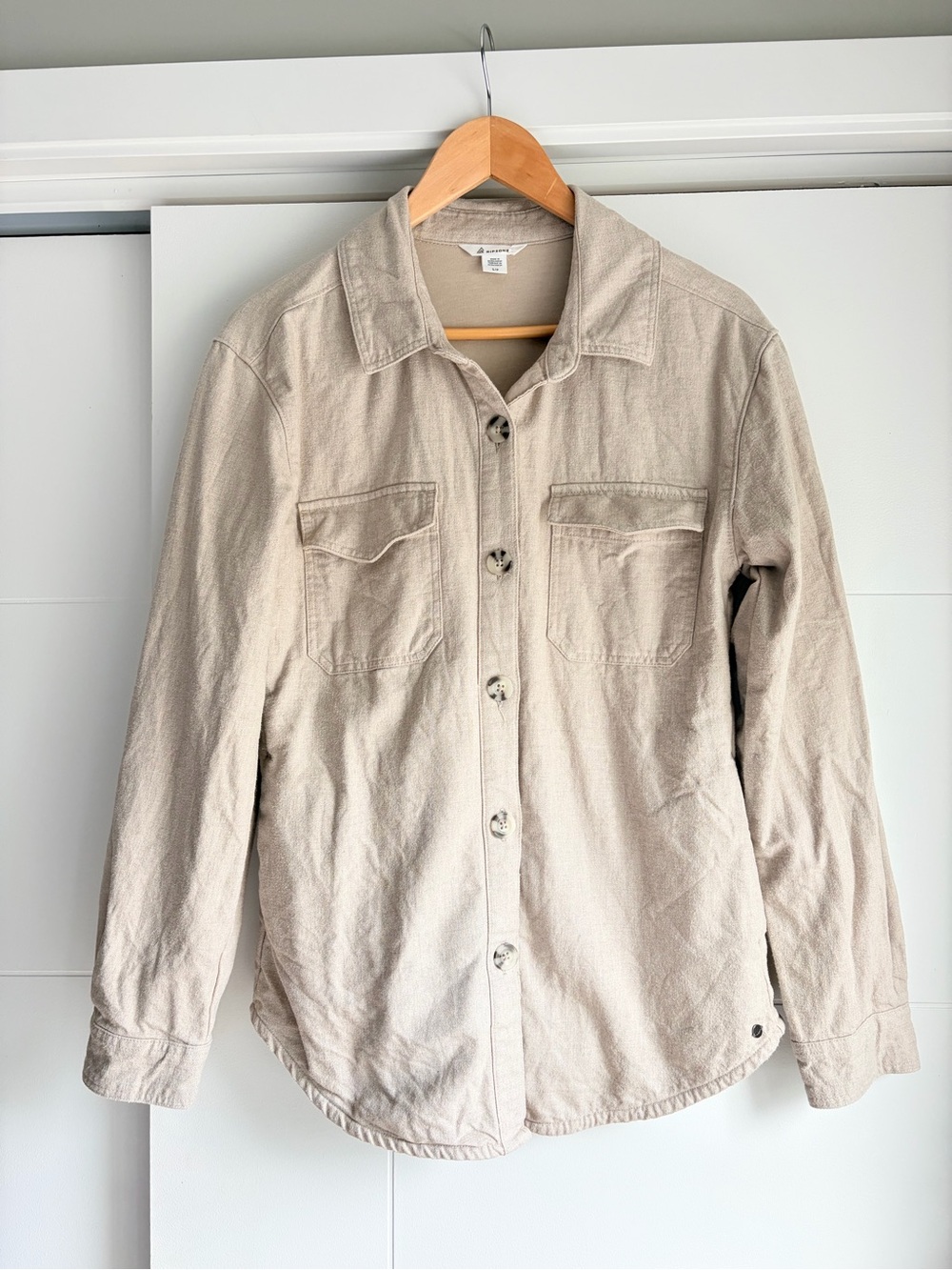 Women's Ripzone Beige lined Button-Up Shacket - Picture 3 of 7